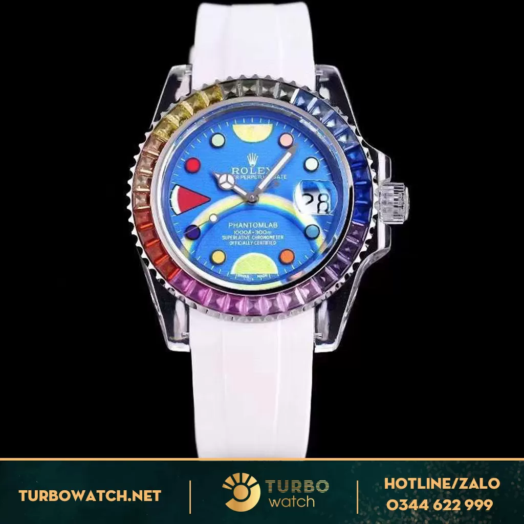 Đồng Hồ Rolex Phantomlab Độ Vỏ Saphirre Tổng Hợp 