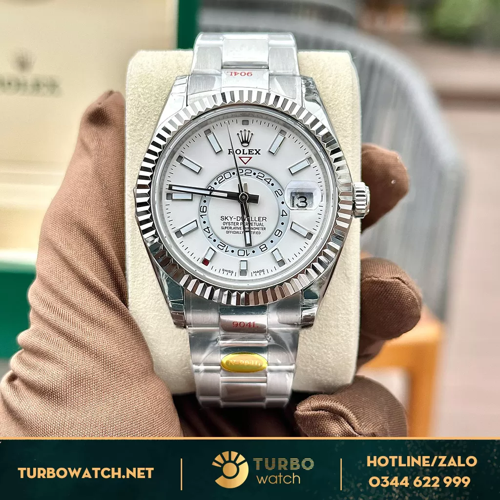 Đồng hồ Rolex Rep 1:1 Sky Dweller 326934 Mặt Số Trắng 