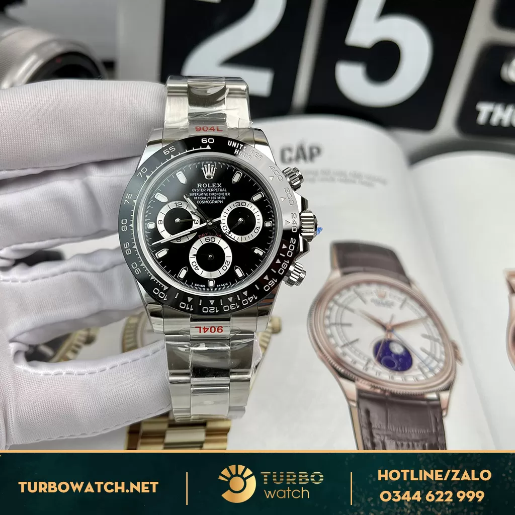 Đồng Hồ Rolex Replica 1:1 Cosmograph Daytona 116500LN Mặt Số Đen
