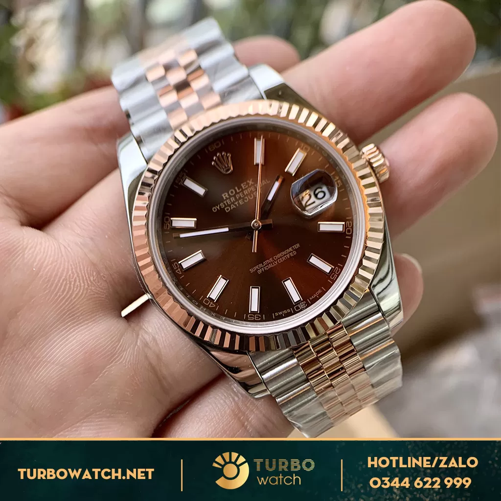 Đồng Hồ Rolex Replica 1-1 Datejust 41 126331 bọc vàng thật 