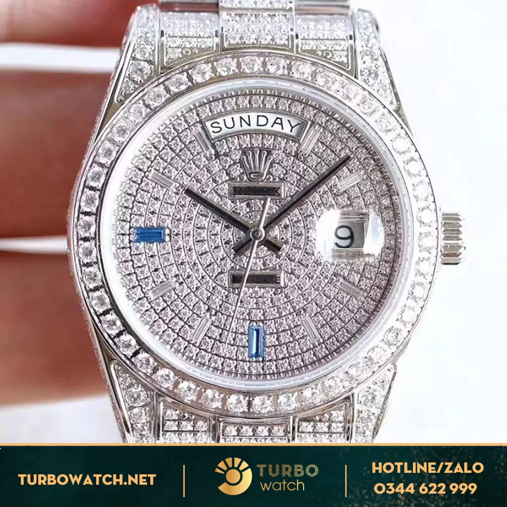 đồng hồ rolex replica 1-1 Day-Date Pave 228239