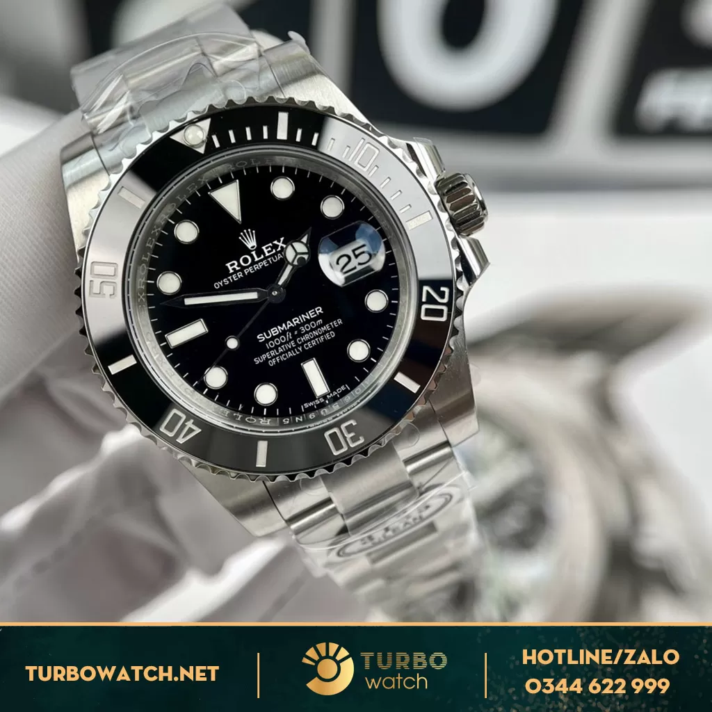 Đồng Hồ Rolex Replica 1:1 Submariner 126610LN Mặt Số Đen