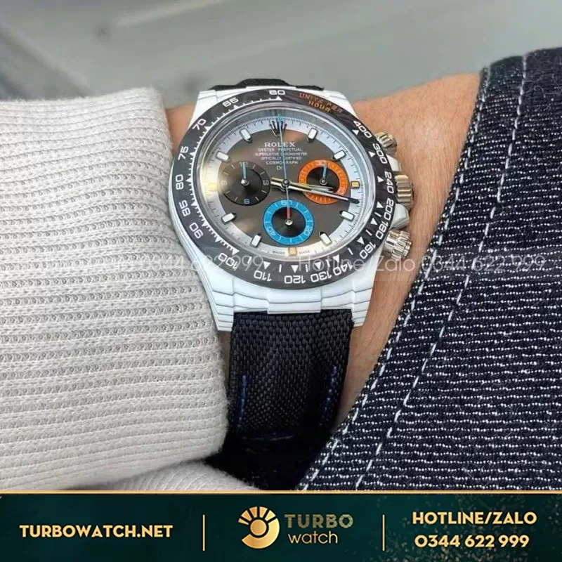 Đồng hồ Rolex Replica tốt nhất Daytona Cosmograph DIW Carbon 40mm