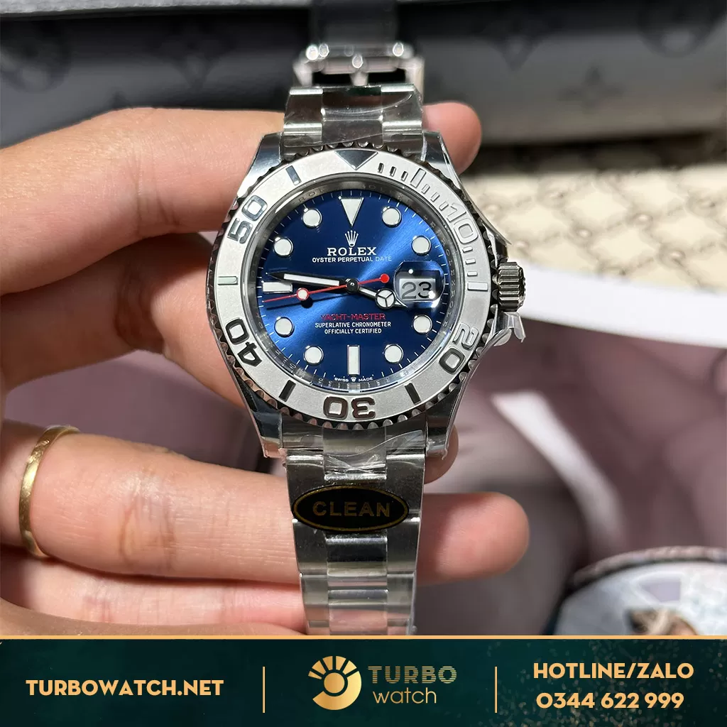 Đồng Hồ Rolex Replica Yacht-Master 40 126622 Mặt Số Xanh clean Factory