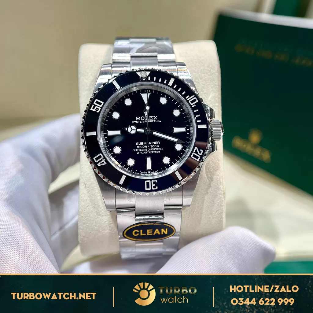 Đồng Hồ Rolex Submariner 124060 Mặt Số Đen Clean Factory 1:1