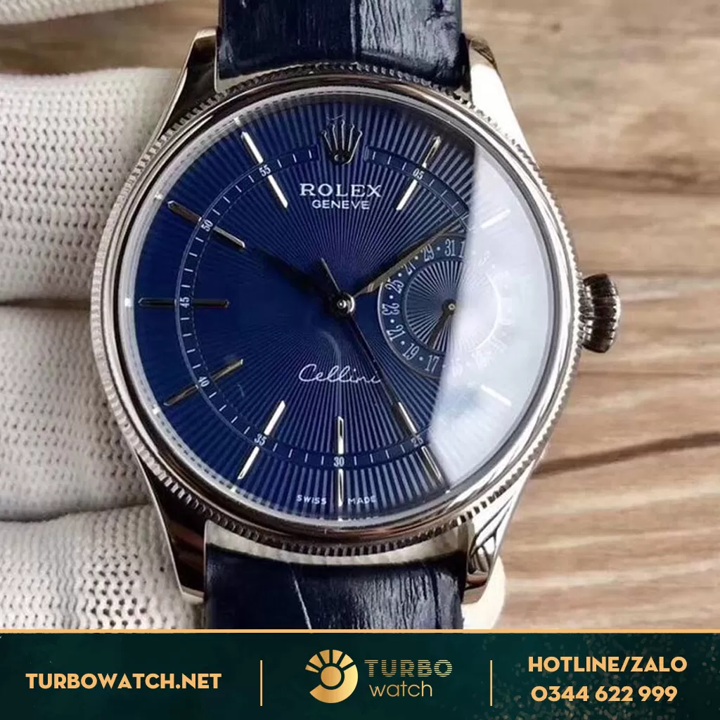đồng hồ Rolex super fake 1-1Cellini Blue Guilloche