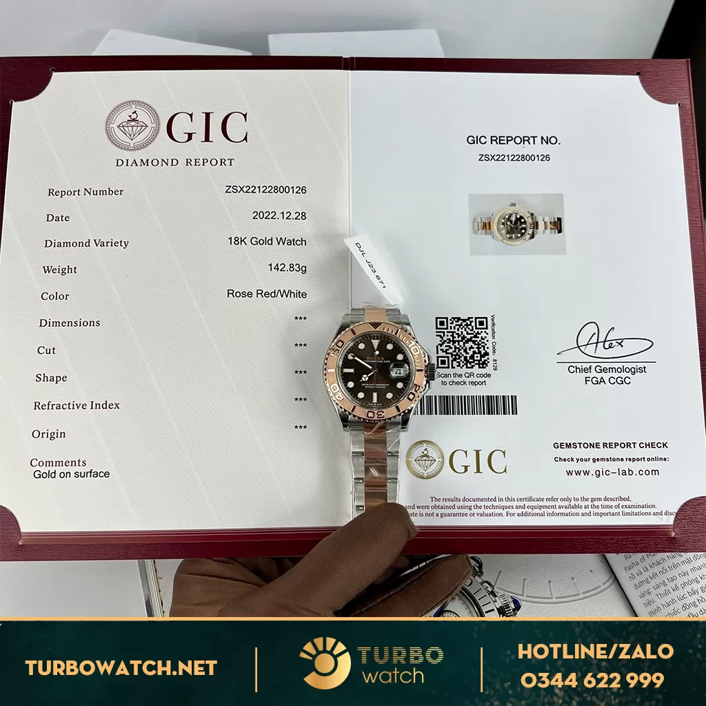 Đồng Hồ Rolex Yacht-Master 126621 Mặt Số Chocolate Bọc vàng 18k 