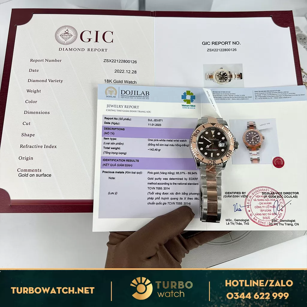 Đồng hồ Rolex yacht master bọc vàng full kiểm định