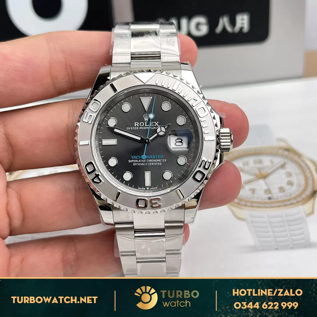 Đồng Hồ Rolex Yacht-Master Fake 1:1 116622 Mặt Số Xám 