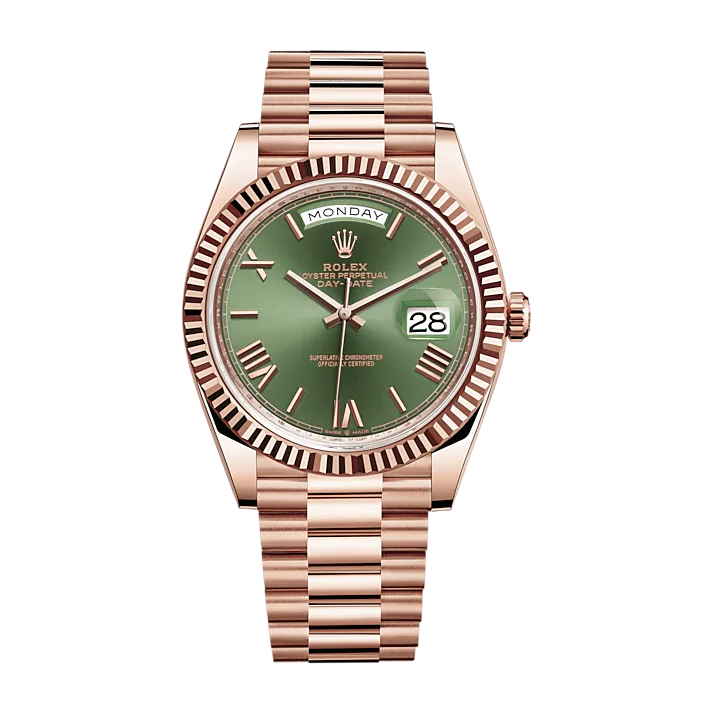 Rolex Day Date 40mm Rose Gold Olive giá trên 1,3 tỷ