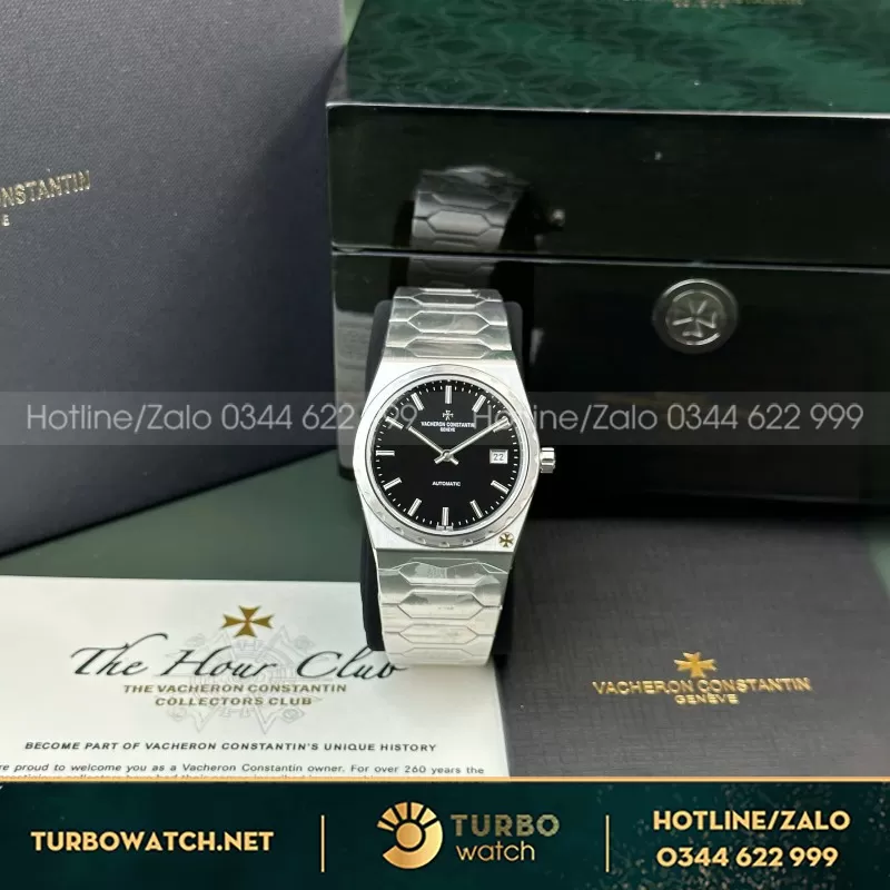 Đồng Hồ Vacheron Constantin Historiques 222 Rep 11 Cao Cấp Mặt Đen Nhà Máy 8F 37mm