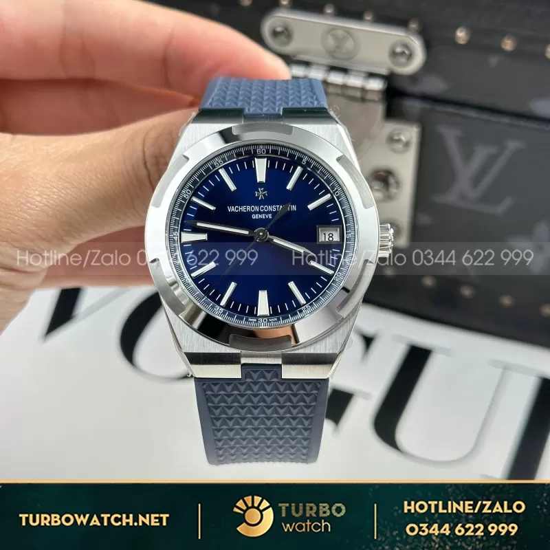 Đồng Hồ Vacheron Constantin Overseas 4500V Mặt Xanh Dây Da Nhà Máy PPF 41mm