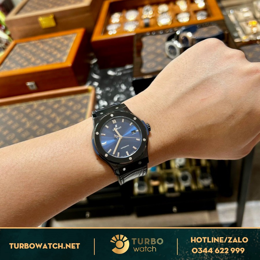 Đồng Hồ Hublot Classic Fusion Rep Ceramic Blue 42MM