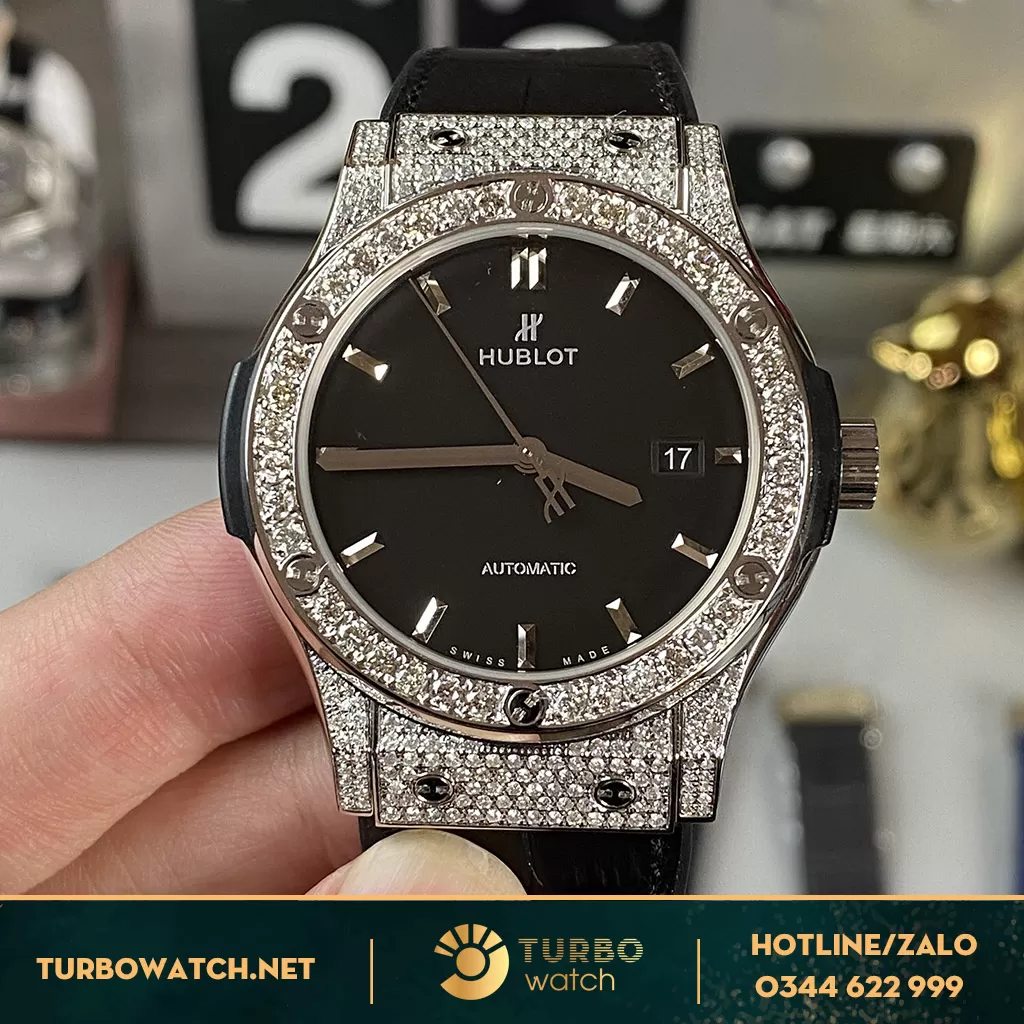 Hublot 1-1 Siêu Cấp Titanum Độ Full Kim Cương Thiên Nhiên