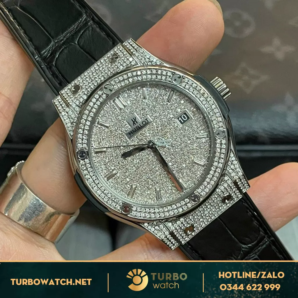 Hublot 1-1 Siêu Cấp Titanium Độ Full Kim Cương Thiên Nhiên