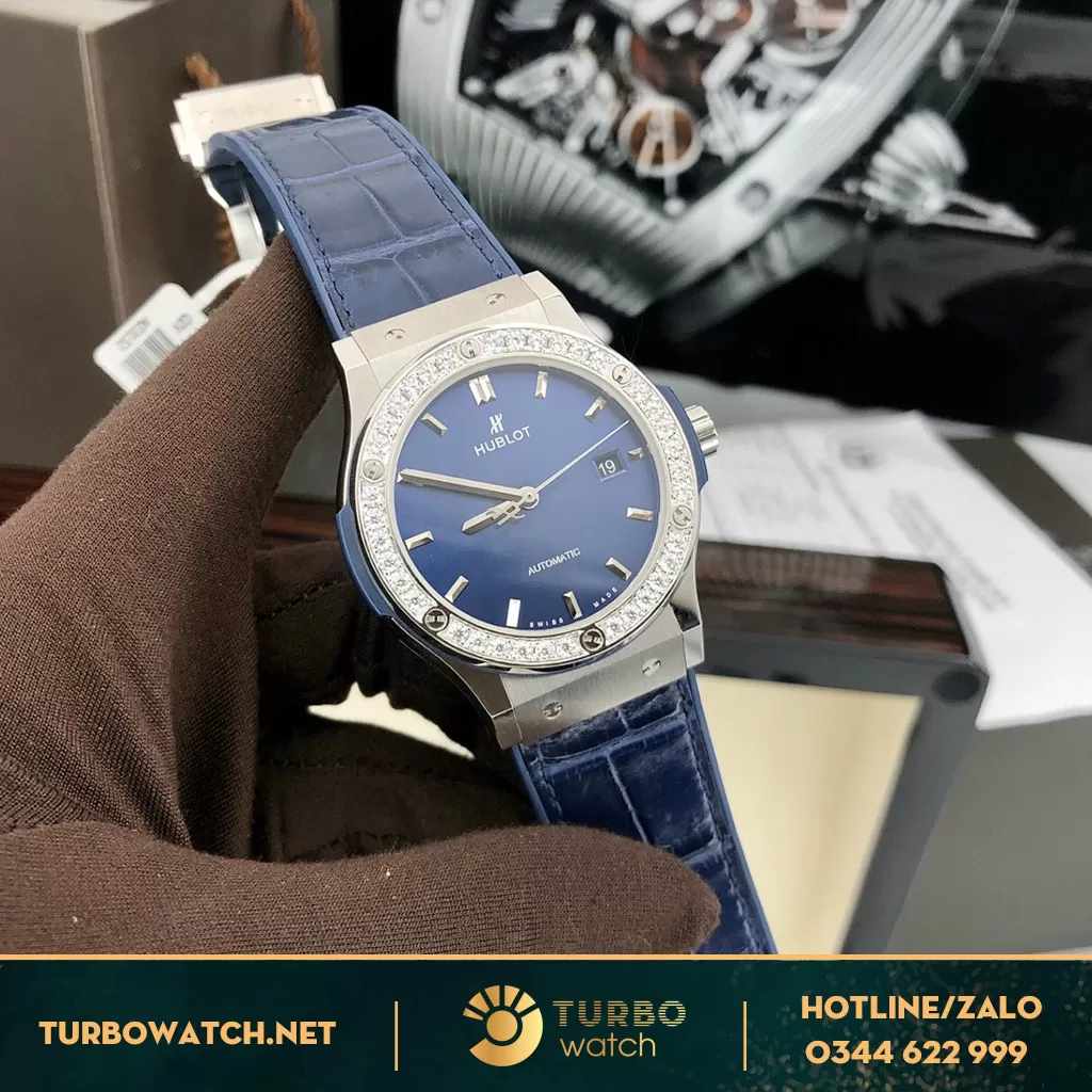 Hublot 1-1 Siêu Cấp Titanium Độ Viền Kim Cương Moissanite