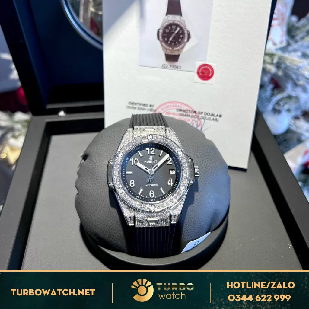 Hublot bigbang one click độ full kim moissanitte
