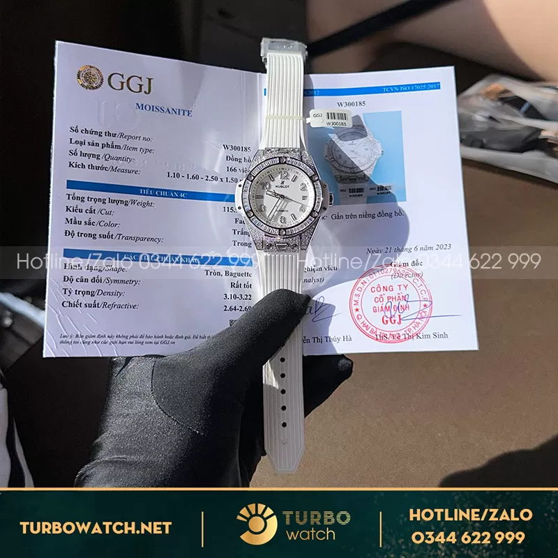 Hublot bigbang oneclick độ full moissanite hongkong viền baguette