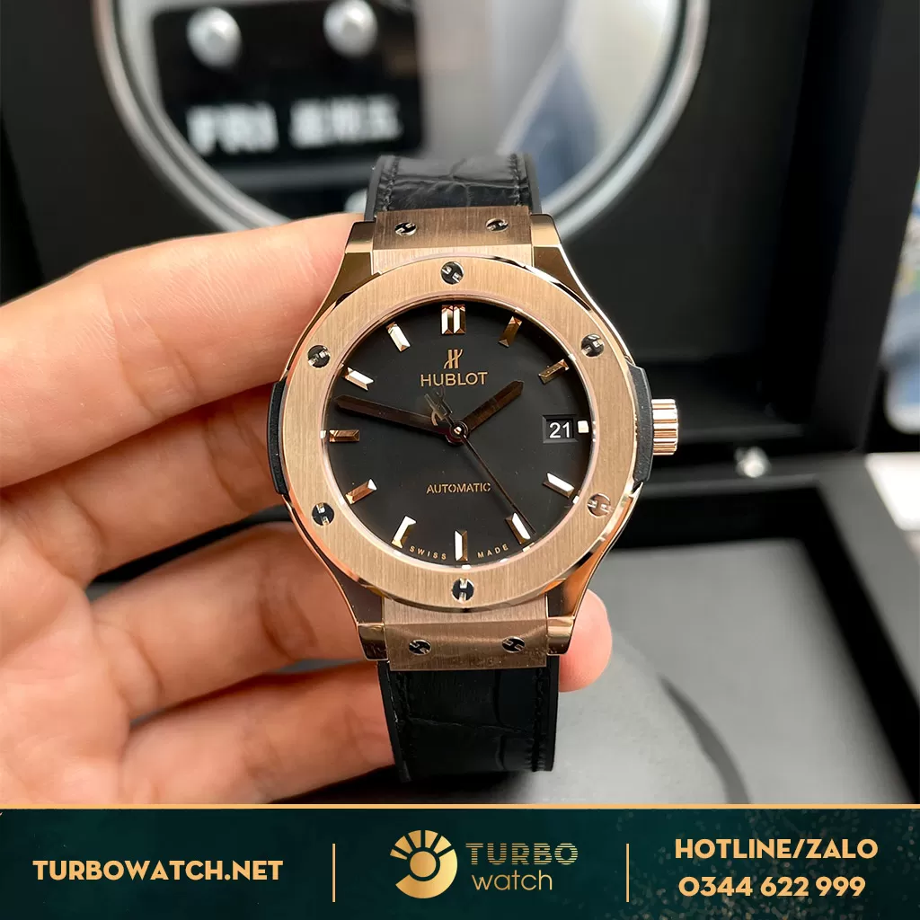 Hublot Classic Fusion Black king Gold 38mm Rep 1:1