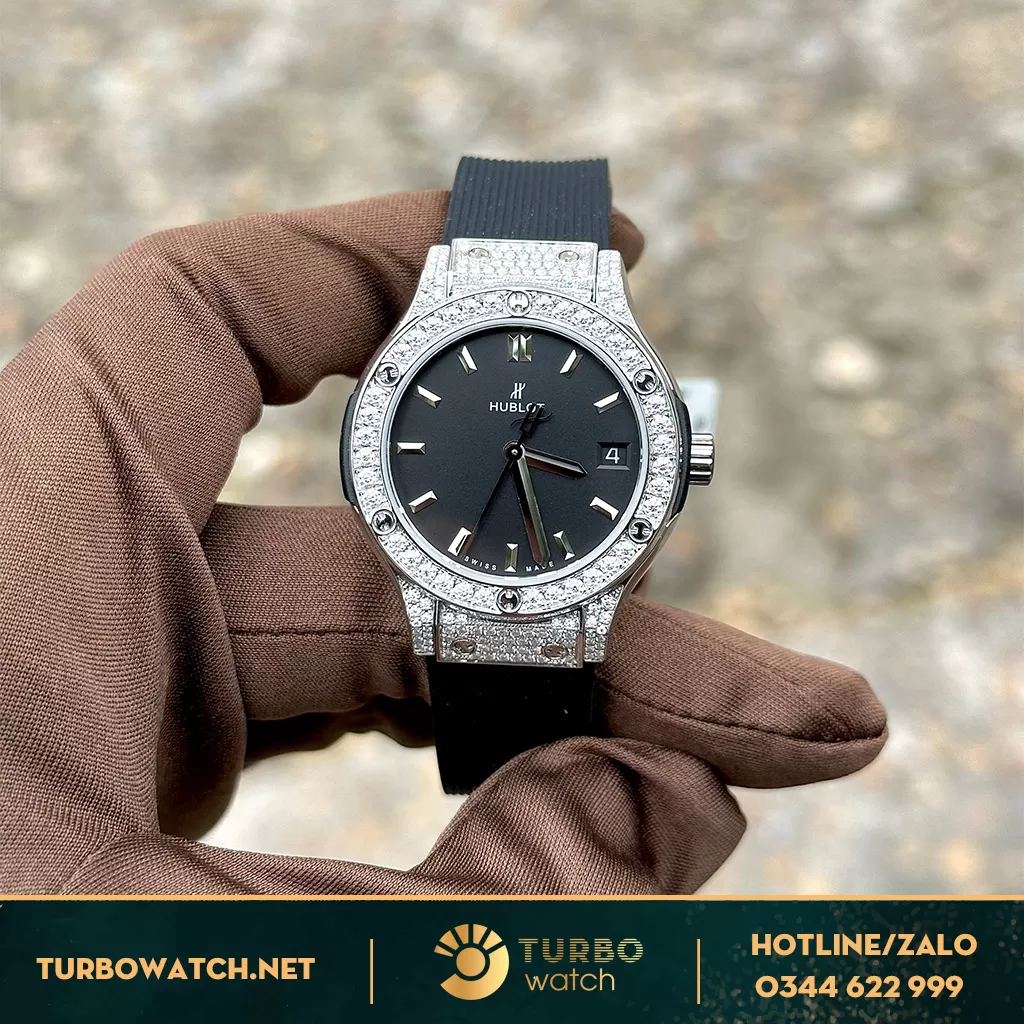 Hublot Classic Fusion Black Titanium 33mm Nữ KC Moissanit 