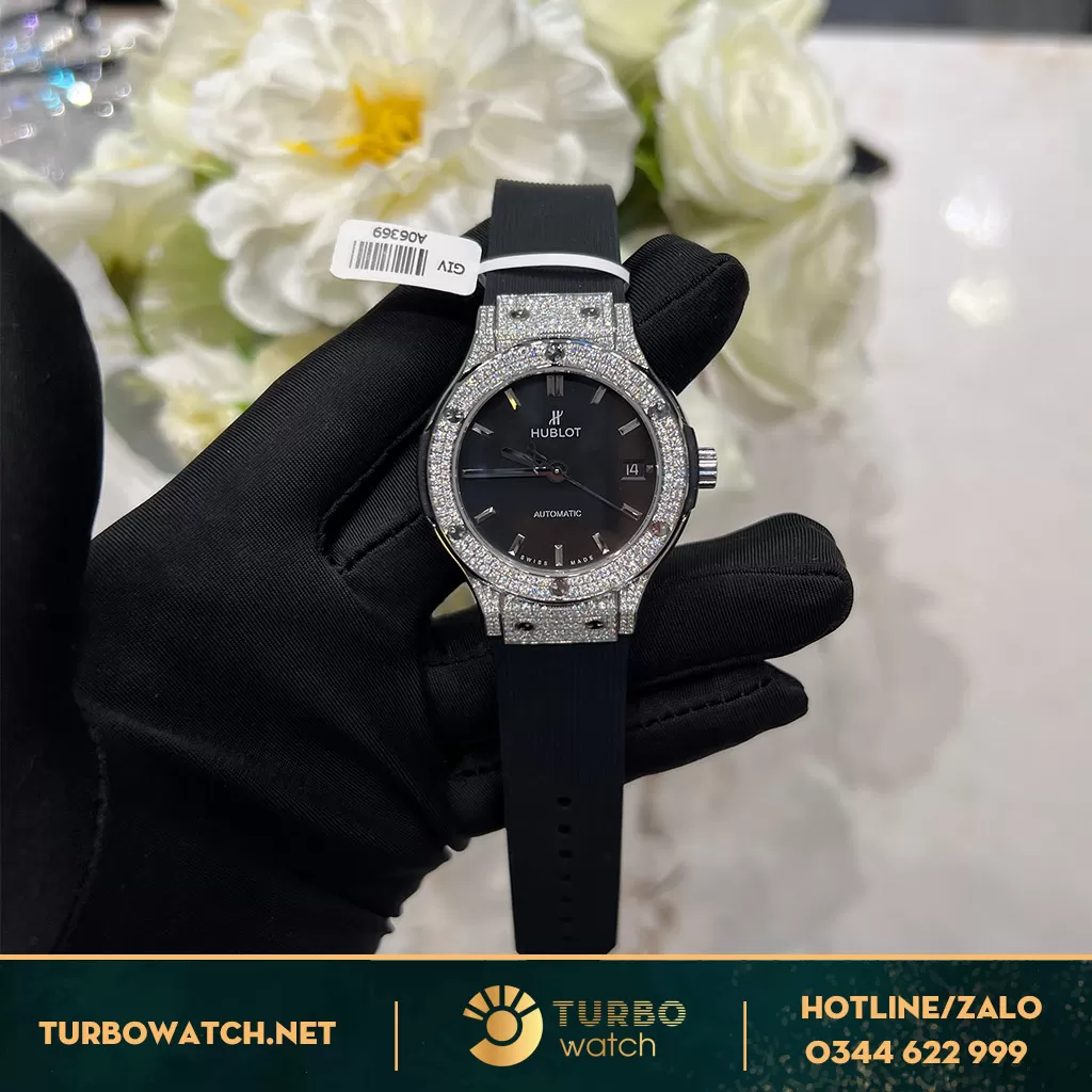 Hublot Classic Fusion Black Titanium 38mm Full KC Moissanit 