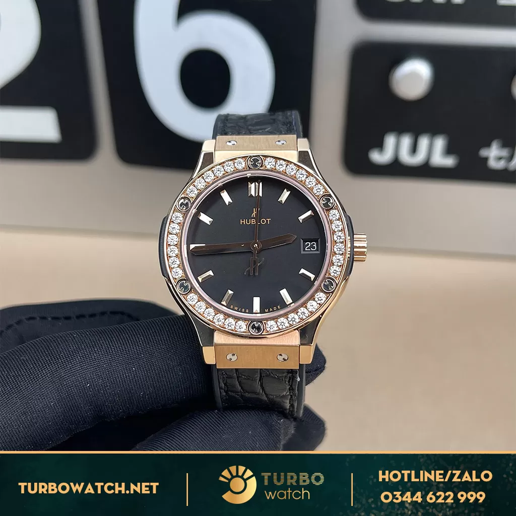 Hublot Classic Fusion king gold 33mm Kc moissanit 