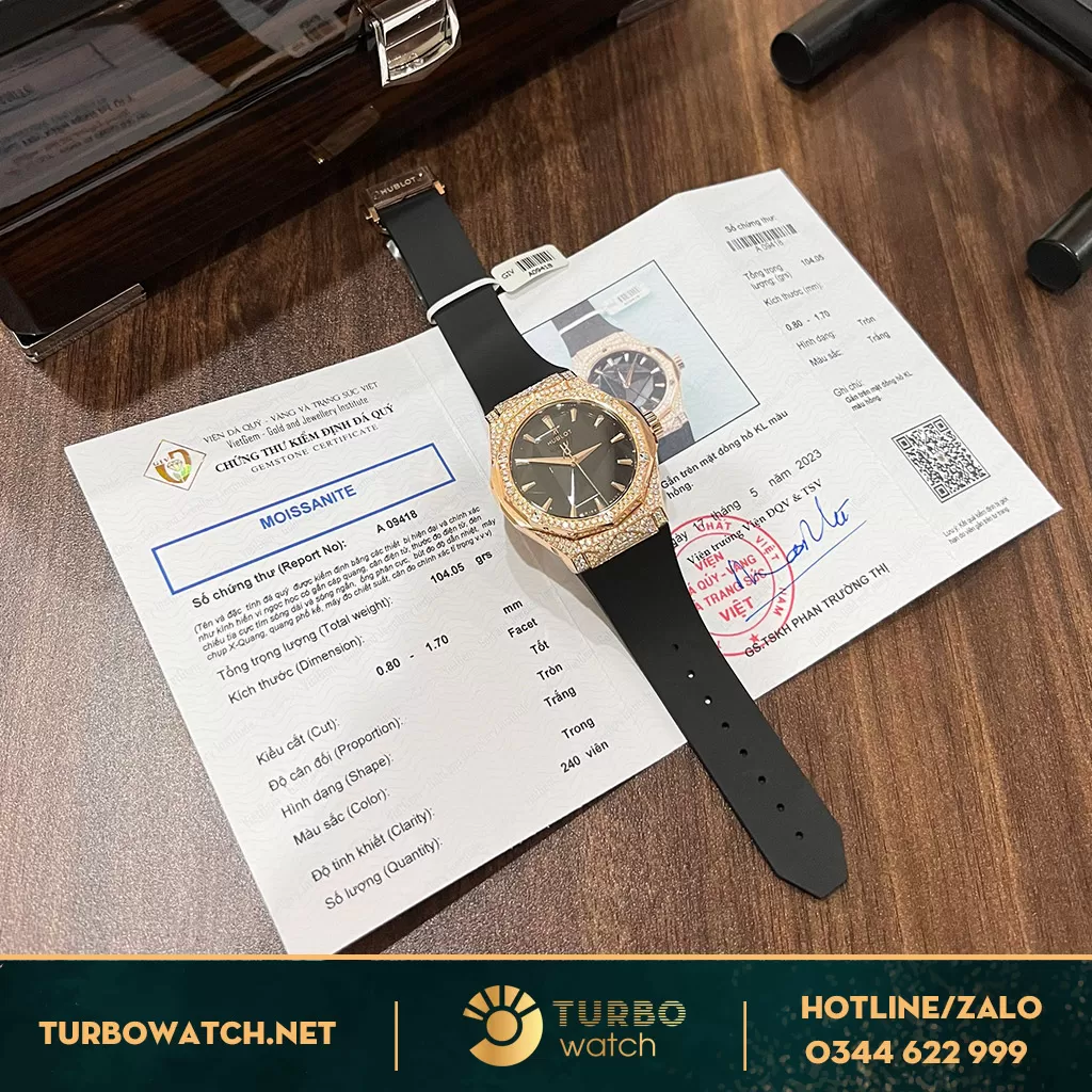 Hublot orlinski độ kim cương moissanite