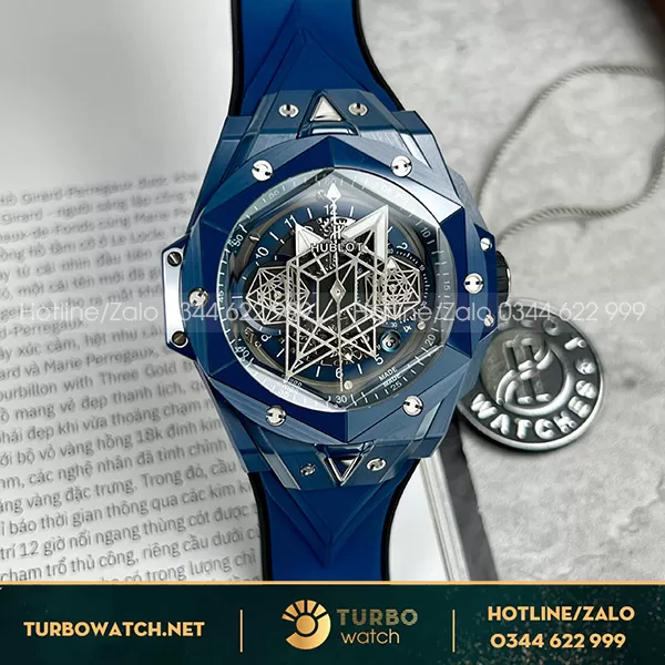 Đồng Hồ Hublot Rep Sangbleu II Full Ceramic Blue