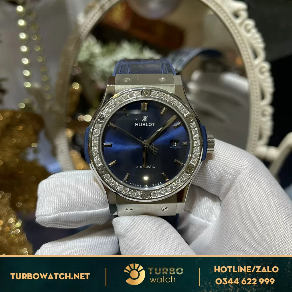 Hublot Siêu Cấp Blue Titanium Chế tác Kim Cương Thiên Nhiên