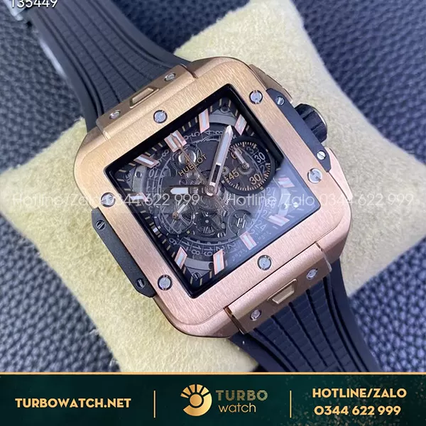 Hublot square bang unico king gold ceramic replica