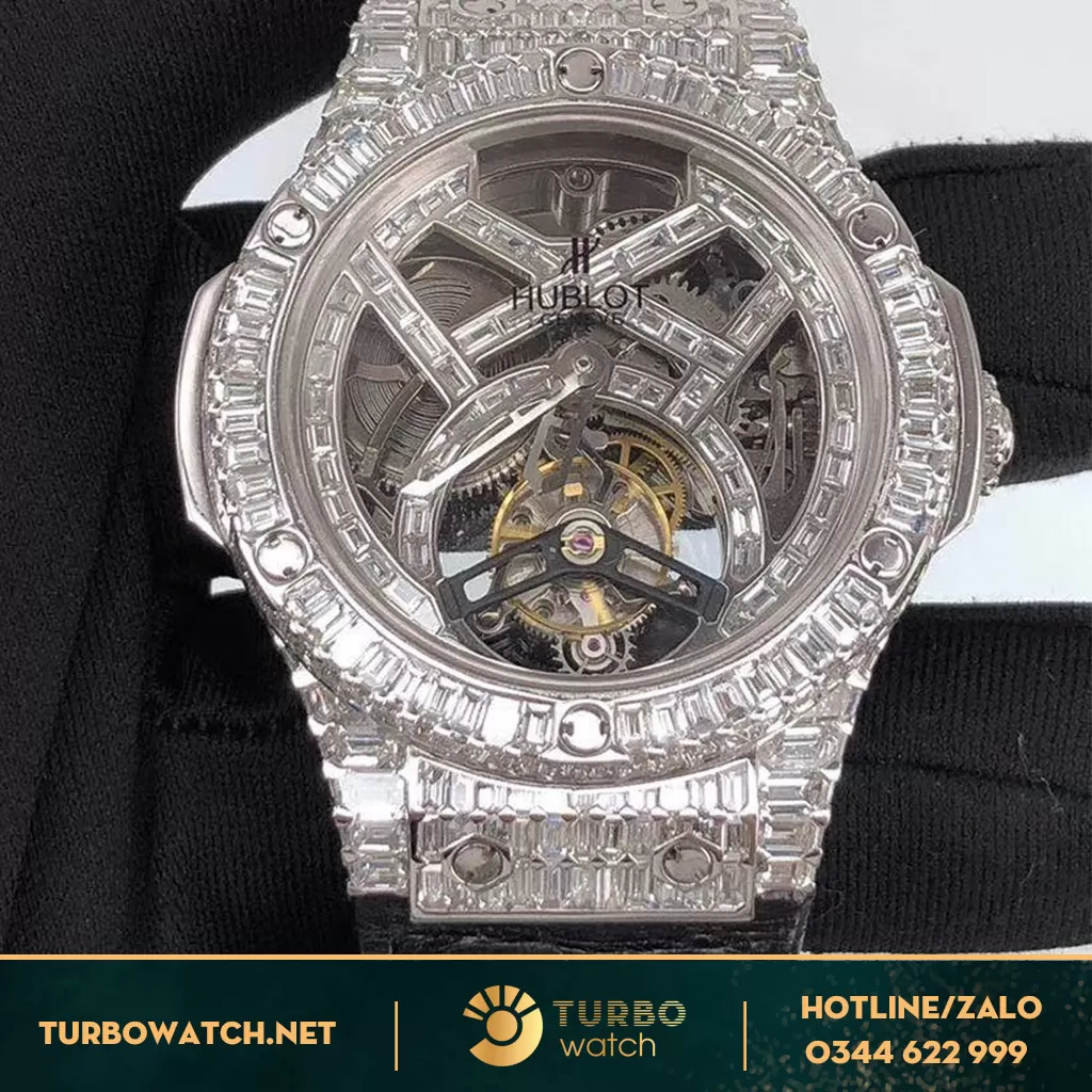Hublot TourBillon Vàng khối 18k ,Kim Cương Thiên Nhiên