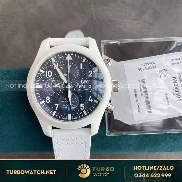 Iwc pilot chronograph top gun white ceramic