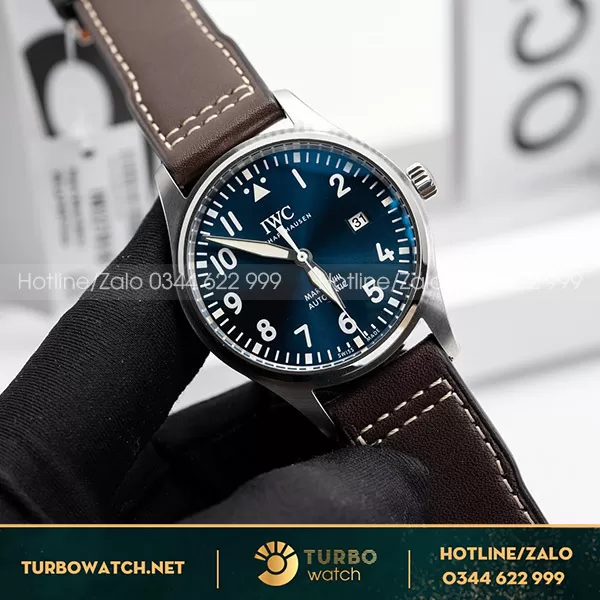 IWC Pilot Mark XVIII IW327010 40mm Vỏ trắng mặt xanh Navy