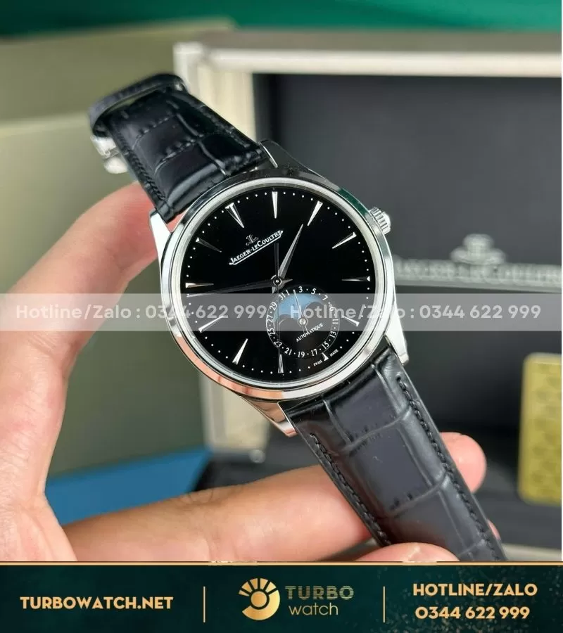 Jaeger LeCoultre Master Ultrathin Moon black dial fake 39mm APS Factory