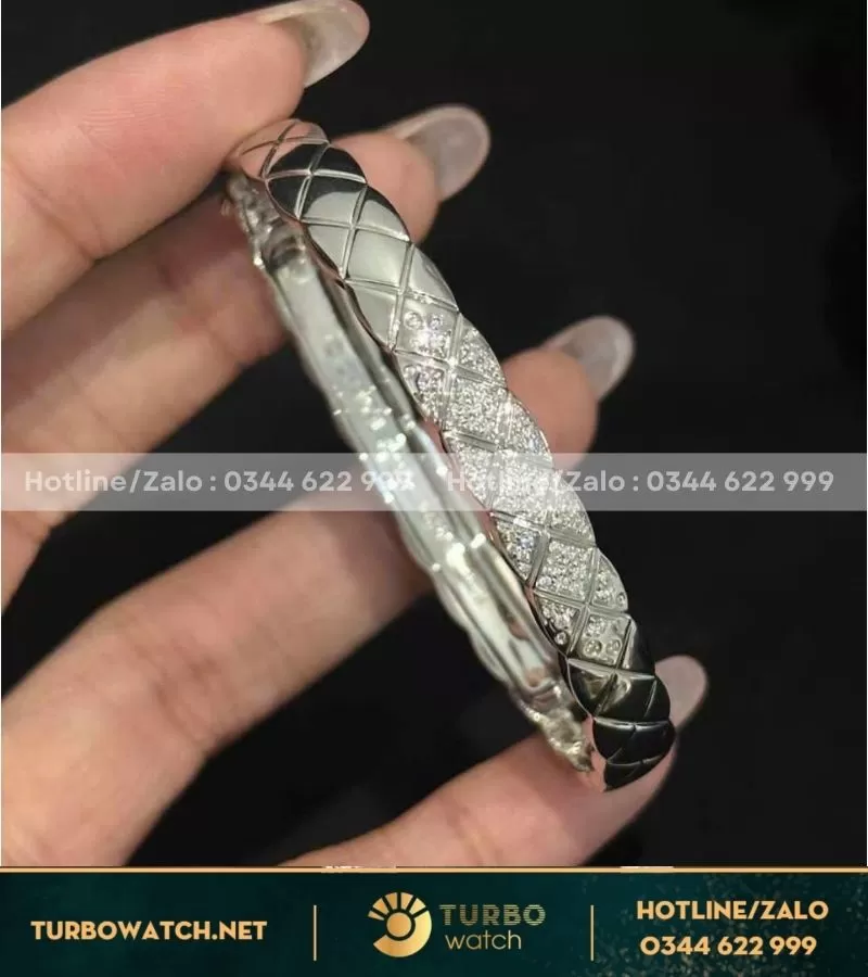 Lắc tay Chanel chế tác vàng 18k,kim thiên nhiên L016