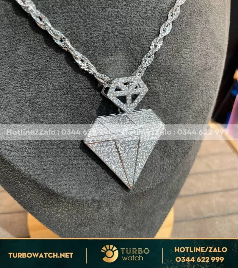 Mặt dây chuyền nam vàng 10k,kim moissanite DC005