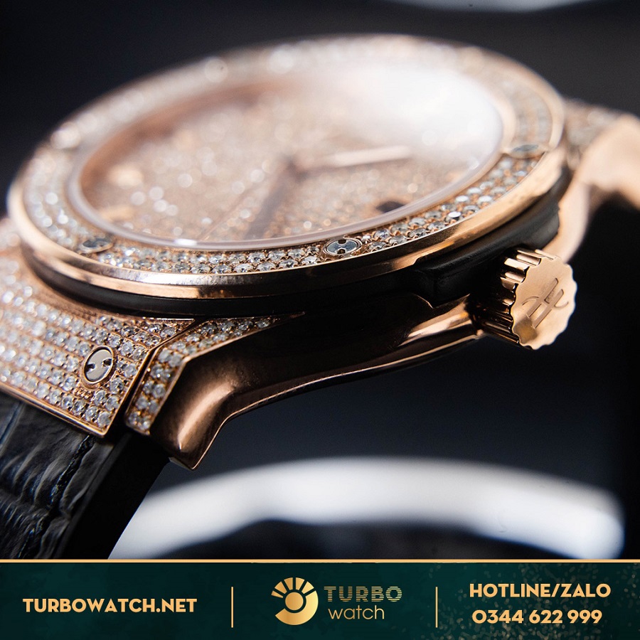 Đồng Hồ Hublot Classic Fusion King Gold Full Diamonds