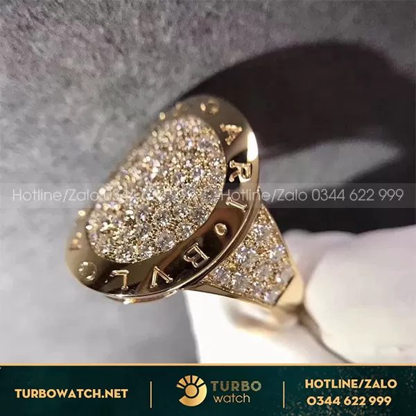 Nhẫn Bulgari pink Gold,Kim cương Thiên Nhiên