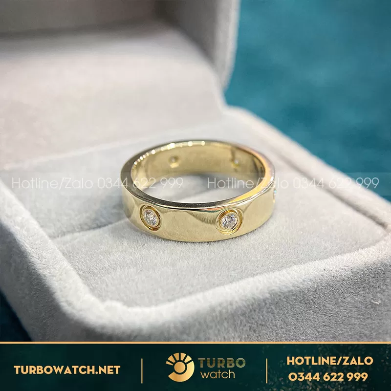 Nhẫn Cartier Love Diamond Ring 18k Yellow Gold