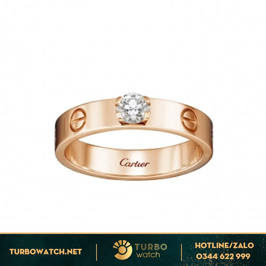 nhẫn catier love 1 viên kim