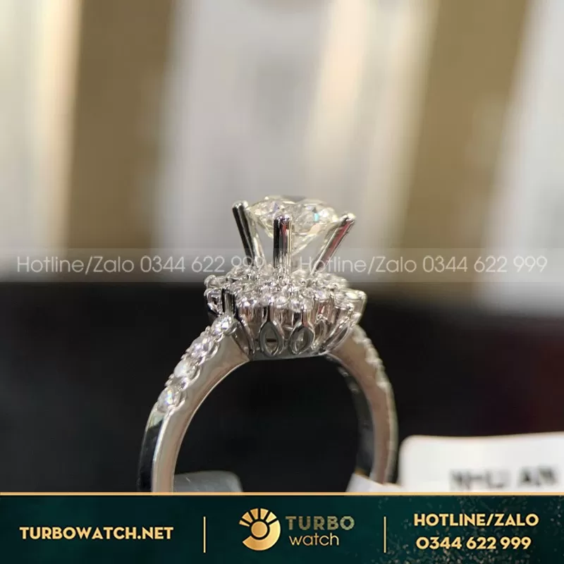 Nhẫn Hột Xoàn Thiên Nhiên 18K