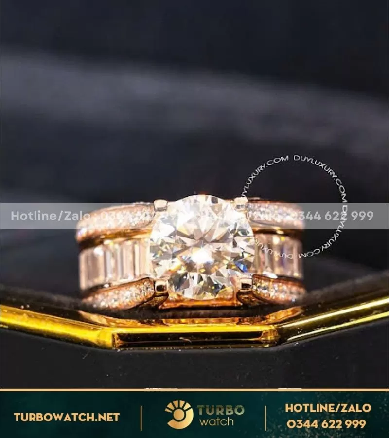 Nhẫn nam chế tác vàng 10k kim moissanite N083