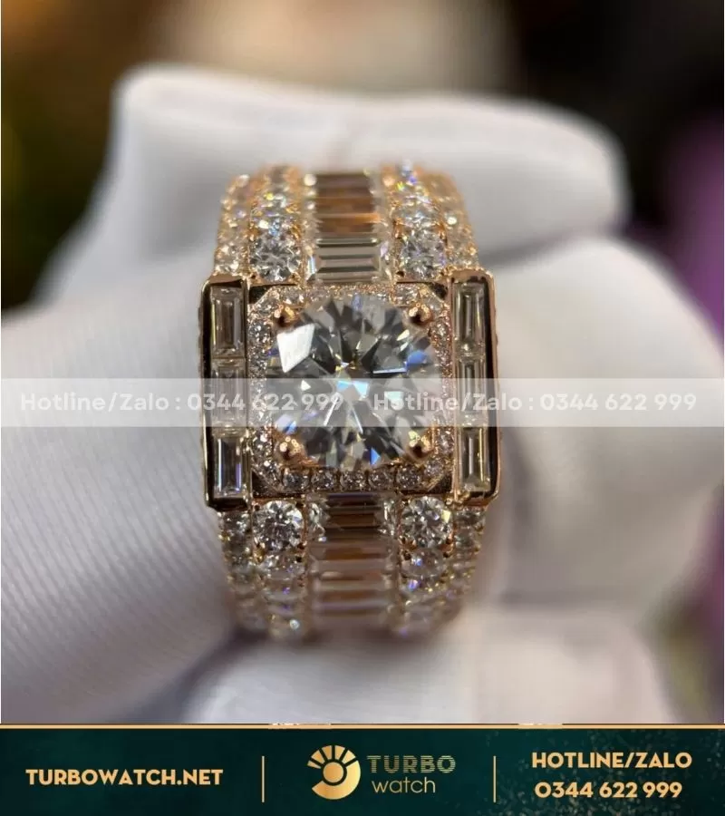 Nhẫn nam chế tác vàng 10k,kim moissanite N092