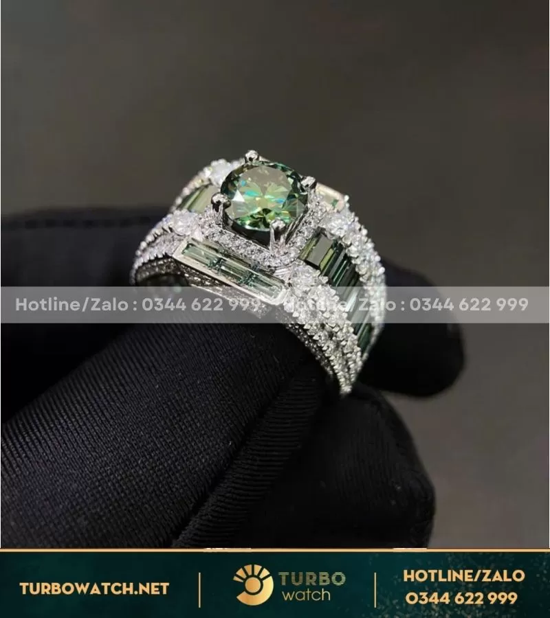 Nhẫn nam vàng 10k,kim moissanite N088