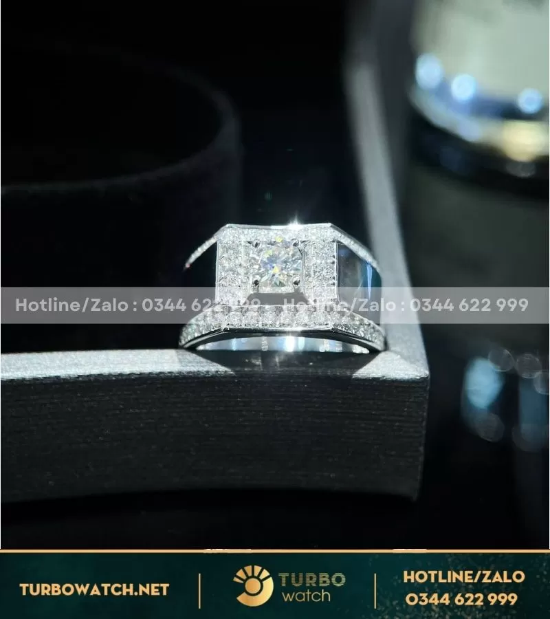 Nhẫn nam vàng 16k,kim moissanite N007