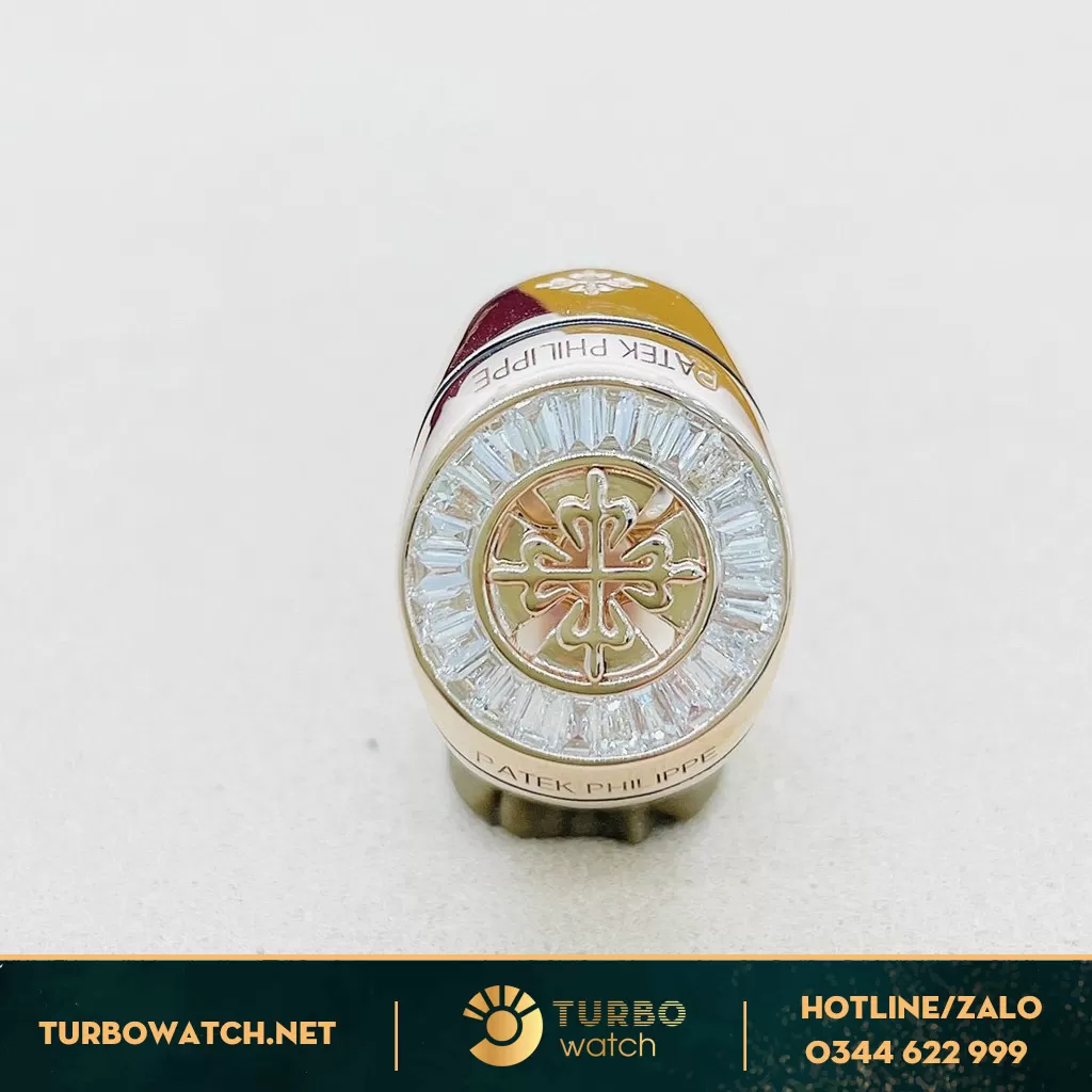 Nhẫn Patek Vàng 18k Kim cương baguette