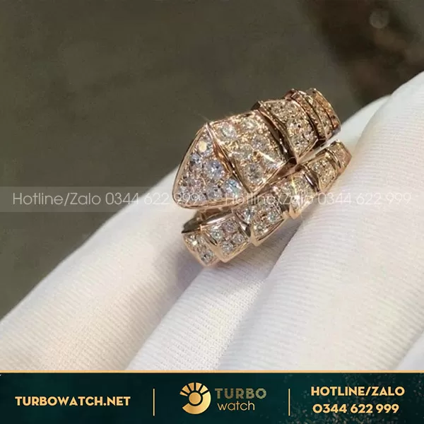 Nhẫn Rắn BVLGari 18k rose gold