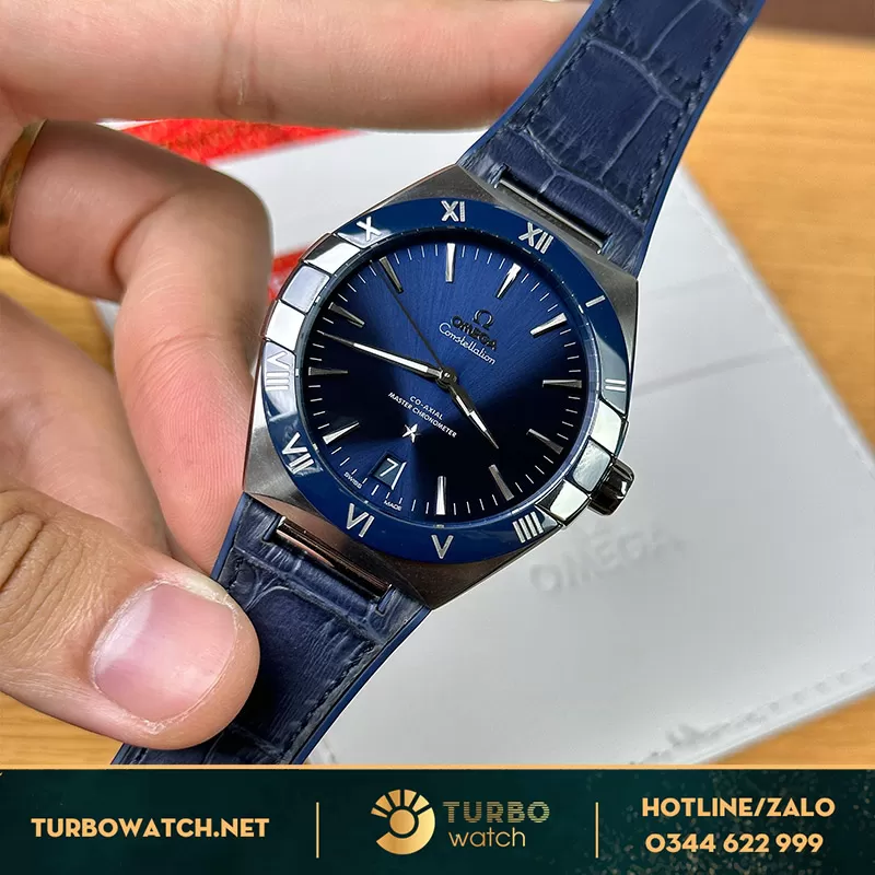 Omega Constellation rep 1:1 blue dial ceramic 41mm