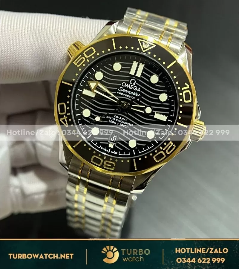 Omega seamaster demi gold vs factory fake demi yellow gold