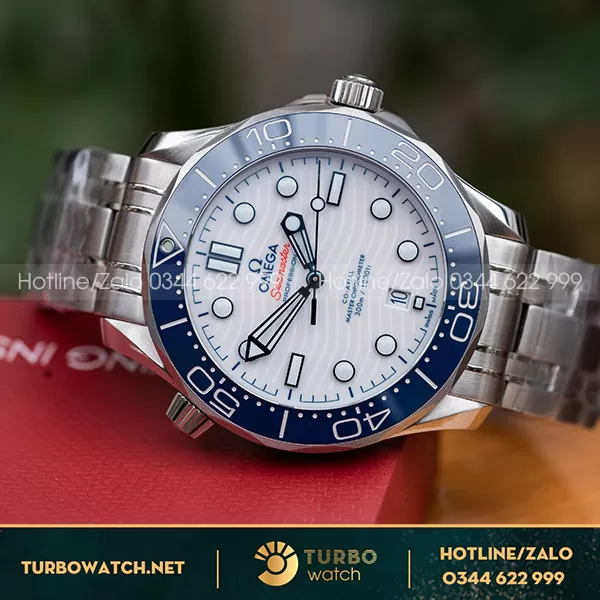 Omega Seamaster Diver 300M 210.30.42.20.03.001 White Blue Rep 1:1 nhà máy VS
